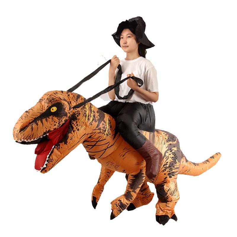 Cross-Border Halloween Masquerade Cycling Dinosaur Tyrannosaurus Rex Mount Doll Toy Funny Props Inflatable Suit - Image 4