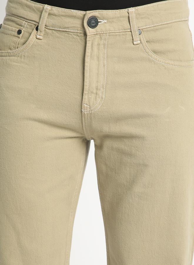 Take Two Men Mid-Rise Relaxed Fit Pure Cotton Coloured Jeans By Bene Kleed - Image 3