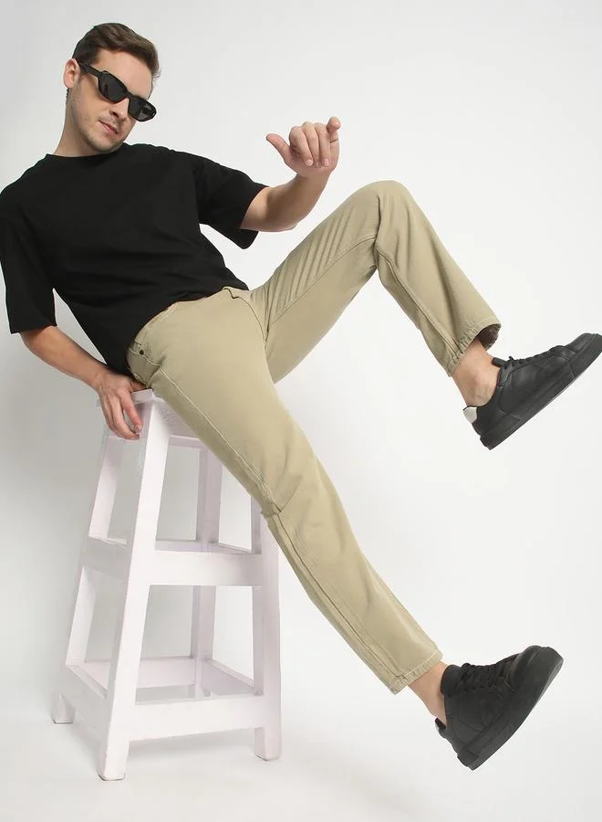 Take Two Men Mid-Rise Relaxed Fit Pure Cotton Coloured Jeans By Bene Kleed