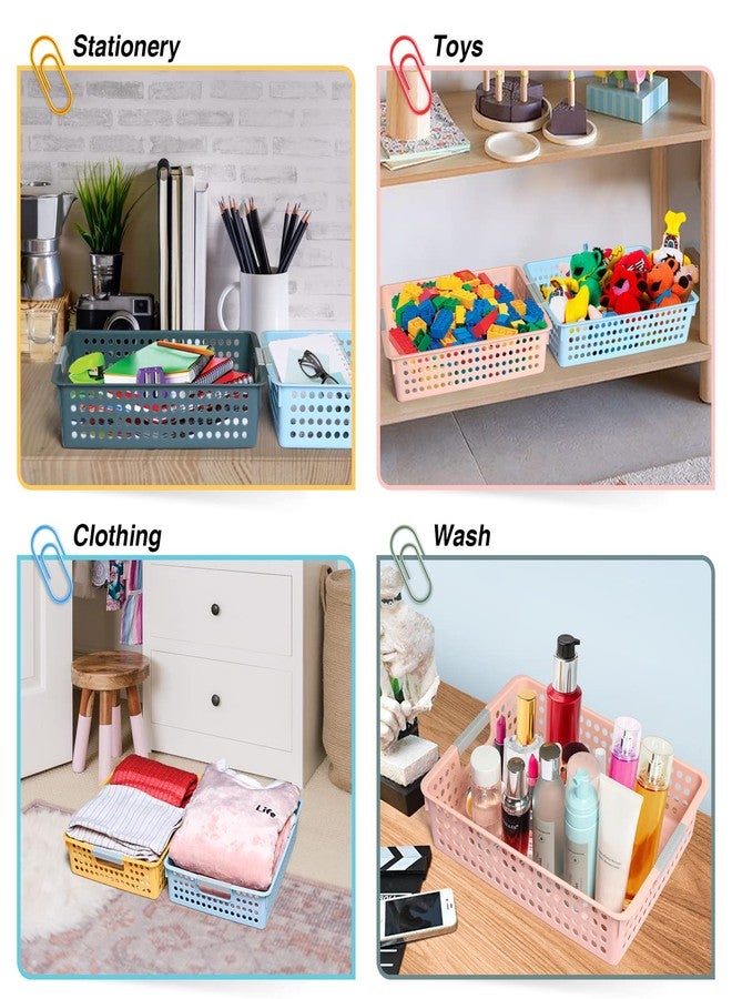 DLUCKY 4Pcs Classroom Organization and Storage Paper Tray Holds 4A Paper, Trays for Classroom Toy, Crayons, Handicrafts Storage, Also for Library, Drawers, Office, Kitchen, Bathroom(Pink) - Image 5