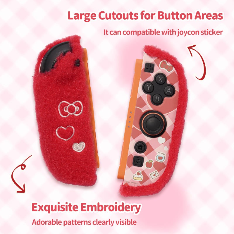 Kuitmor Plush Protective Case for Switch 2, Kawaii Protective Shell Hard PC Slim Cover Case Compatible with Switch 2025 Game Console and Joystick Controller - HLK - Image 4