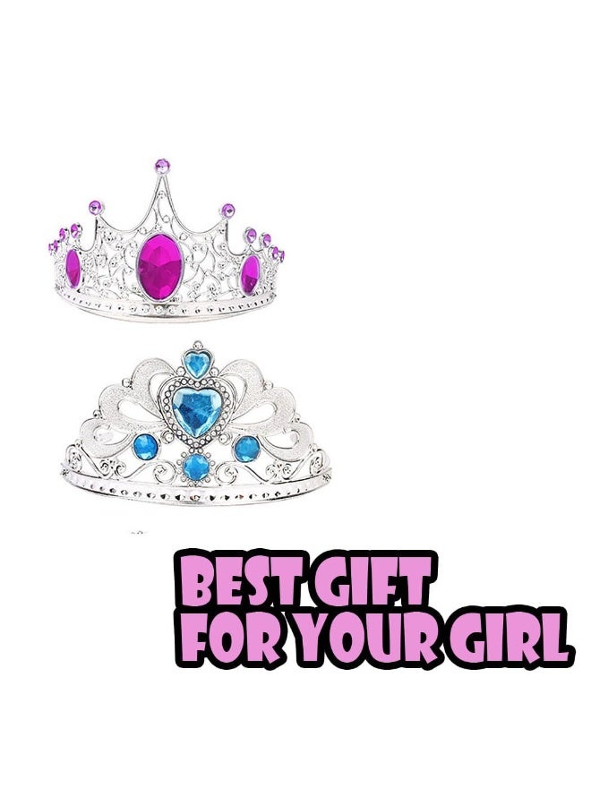 RAHAYM Princess Dress Up Toys & Jewelry Boutique, Christmas Princess Costumes Set incl Color Skirts, Shoes, Crowns, Princess Accessories, Girls Role Play Set Gift for 3 4 5 6 Year old Girl Toddler - Image 3