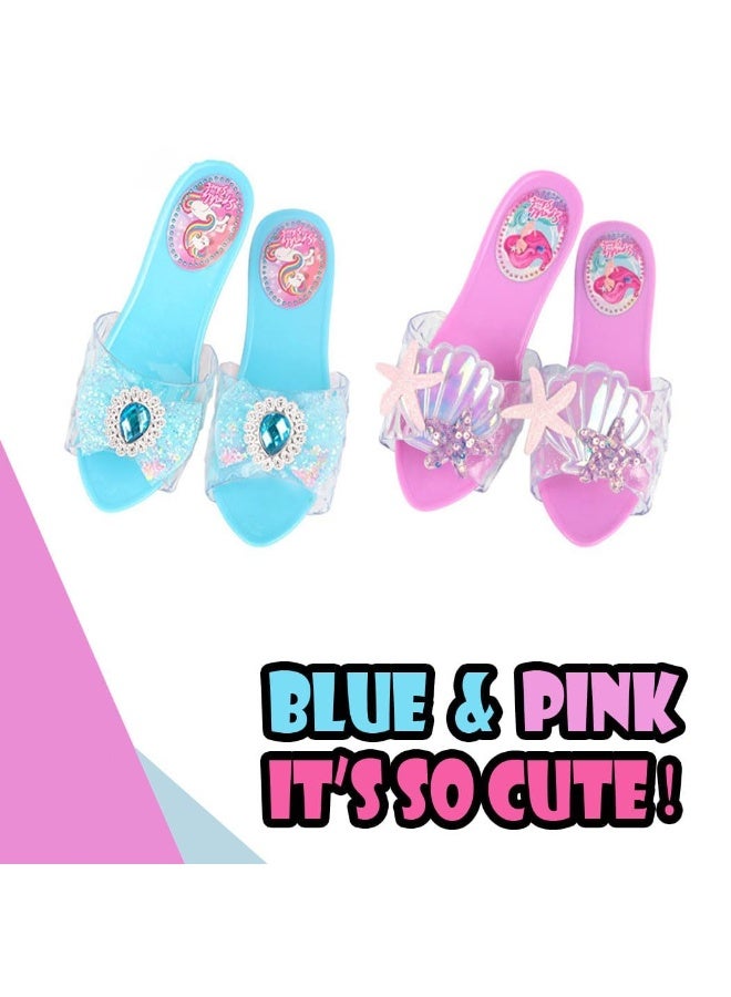 RAHAYM Princess Dress Up Toys & Jewelry Boutique, Christmas Princess Costumes Set incl Color Skirts, Shoes, Crowns, Princess Accessories, Girls Role Play Set Gift for 3 4 5 6 Year old Girl Toddler - Image 4