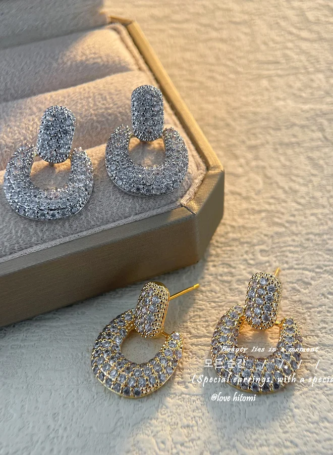 Take Two Take Two Silver Embellished Drop Earrings