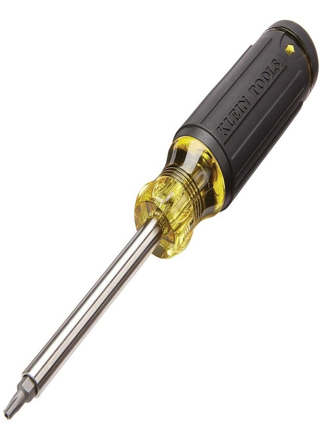 Klein Tools 32307 Multi-bit Tamperproof Screwdriver, 27-in-1 Tool with Torx, Hex, Torq and Spanner Bits with 1/4-Inch Nut Driver - Image 1
