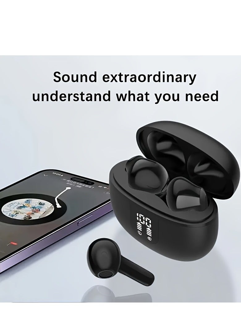 Generic Wireless Earbuds 60 Hours Playback Earbuds Sport Headphones with Wireless Charging Case and LED Power Display Microphone Earphones for Android Phones  - Image 3