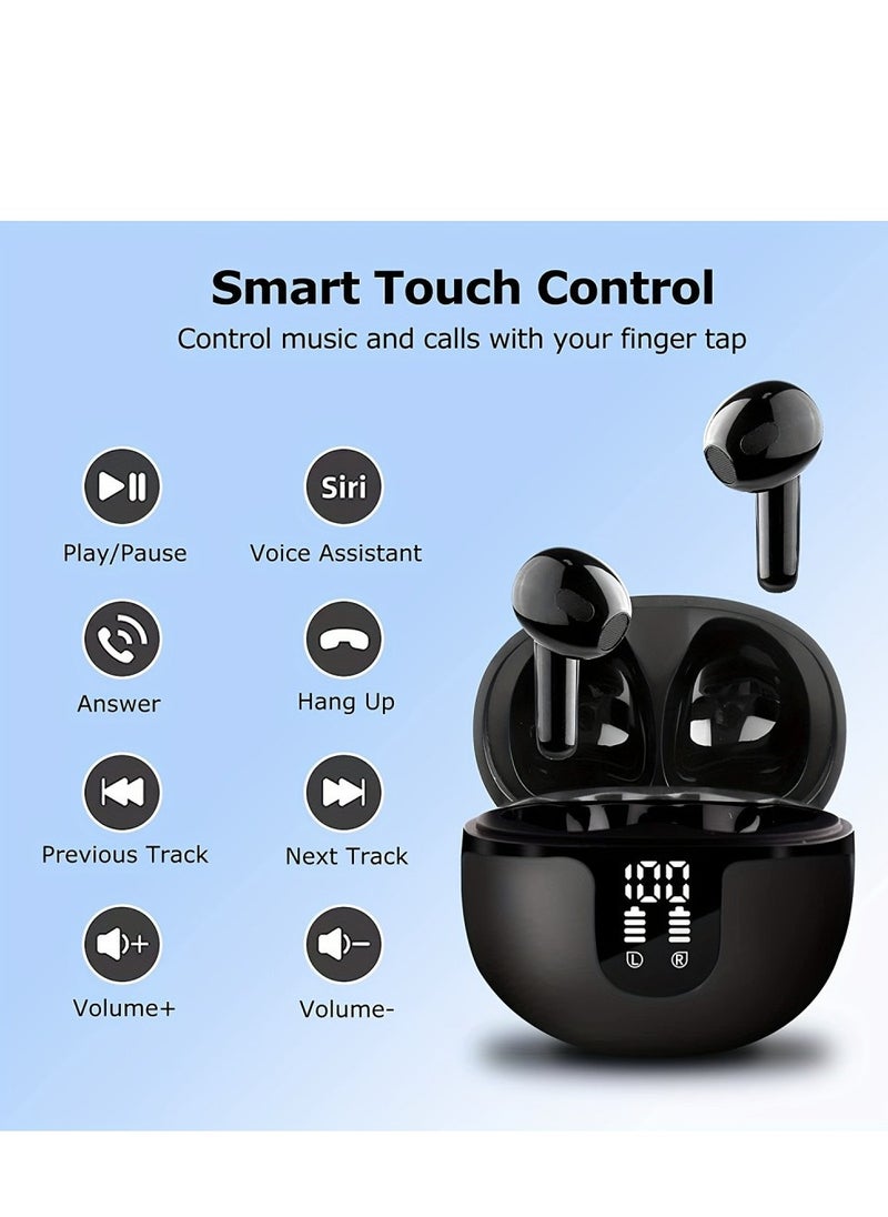 Generic Wireless Earbuds 60 Hours Playback Earbuds Sport Headphones with Wireless Charging Case and LED Power Display Microphone Earphones for Android Phones  - Image 5