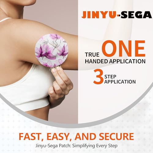 Jinyu-Sega Sensor Covers for Libre 3 Waterproof - 20pcs Adhesive Patches for Libre 3,with Easy-Peel Tab Pre-Cut Backing,CGM Sensor Tape for 10-14 Days Floral - Image 2