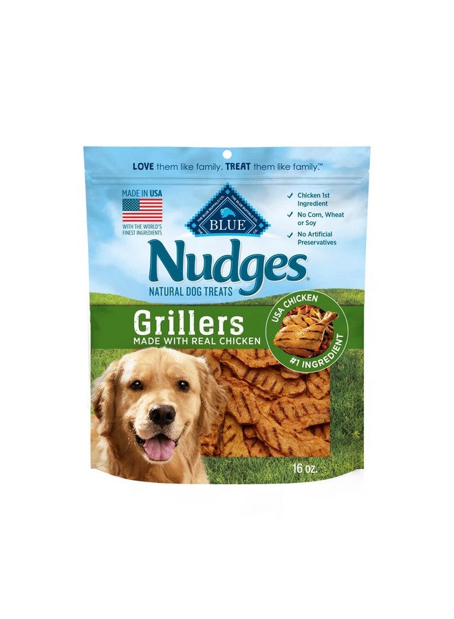 بلو بافلو مكافآت طبيعية للكلاب من بلو بافالو نودجز جريلر، مصنوعة في الولايات المتحدة الأمريكية من دجاج حقيقي، كيس 16 أونصة - Image 1