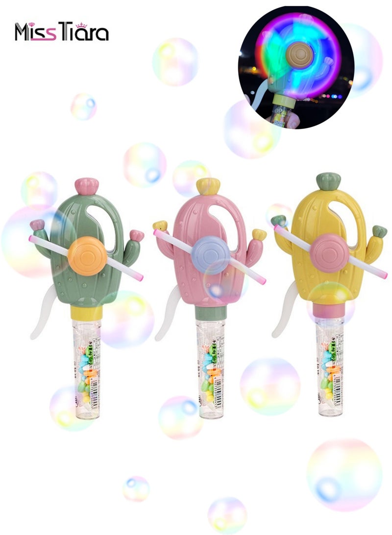 MissTiara 3 قطع لعبة فقاعات مائية مضيئة مروحة كولشيك هدايا حفلات للأطفال لعبة صيفية، نشاط خارجي، هدية عيد ميلاد - Image 3