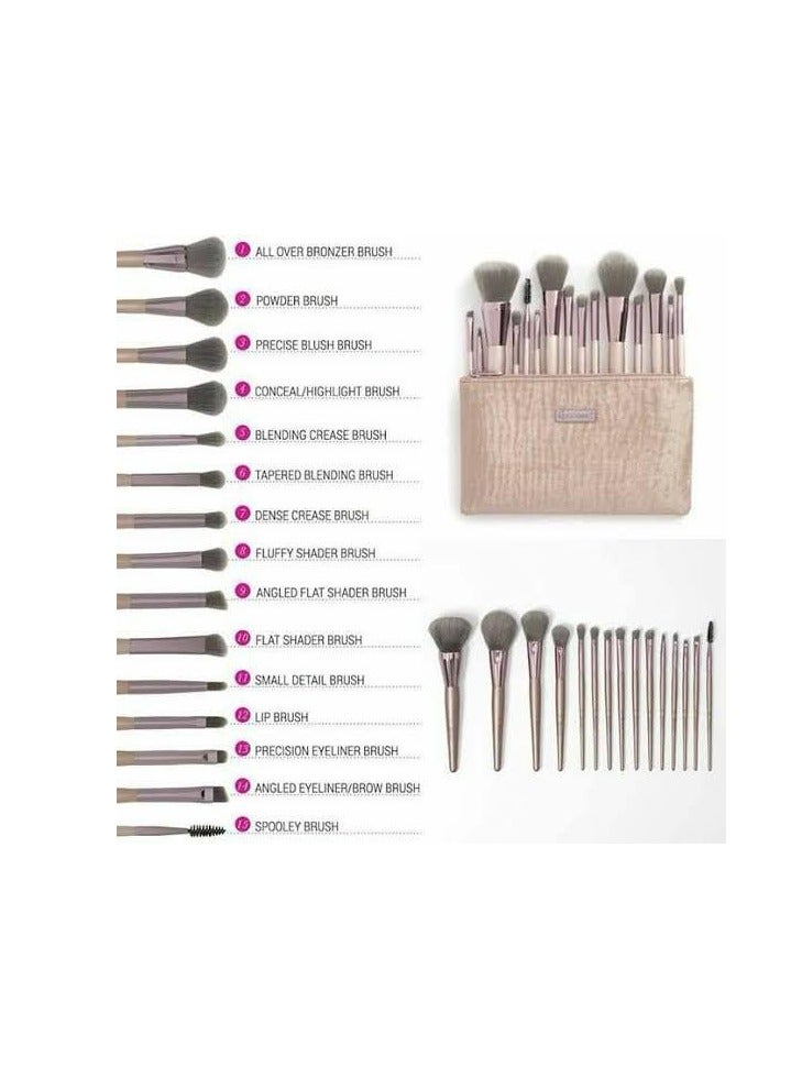 Lavish Elegance 15 Piece Brush Set With Cosmetic Bag - Image 2