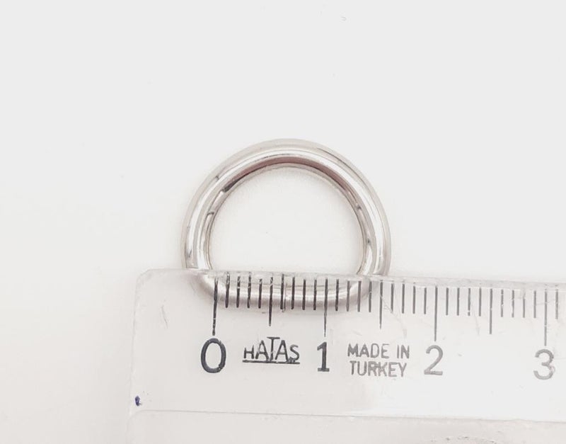 Angel Çanta Aksesuar Angel Bag Accessory D Ring 1.3 cm Silver 1 Piece - Image 2