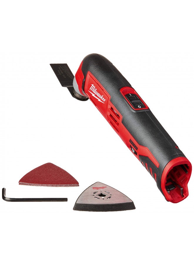 Milwaukee M12 12 Volt Redlithium Ion 20,000 OPM Variable Speed Cordless Multi Tool With Multi-Use, Sanding Pad, And Multi-Grit Sanding Papers (Battery Not Included, Power Tool Only) 