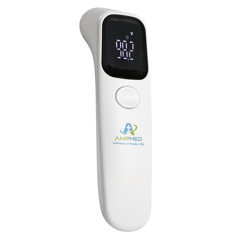 Amplim Forehead Thermometer | No-Touch, FDA-Cleared, Medical-Grade Infrared | 1-Second Read with Audible Fever Alert | Accurate Digital Infrared Thermometer for Adults, Kids, Baby - Image 1