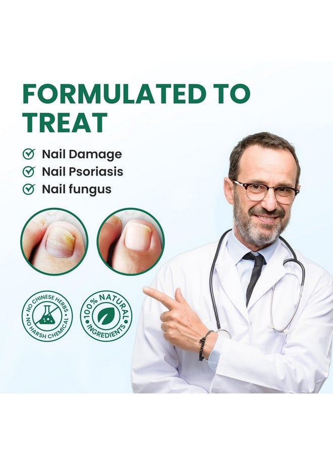 Foot Cure Toenail Renewal Solution Extra Strength Care for Toe Nail & Fingernails - Nail Repair Solution for broken, Discolored Nails - Renews Damaged Cracked Ingrown Toenail Made In USA 0.50 Fl Oz - 2 Pack - Image 4