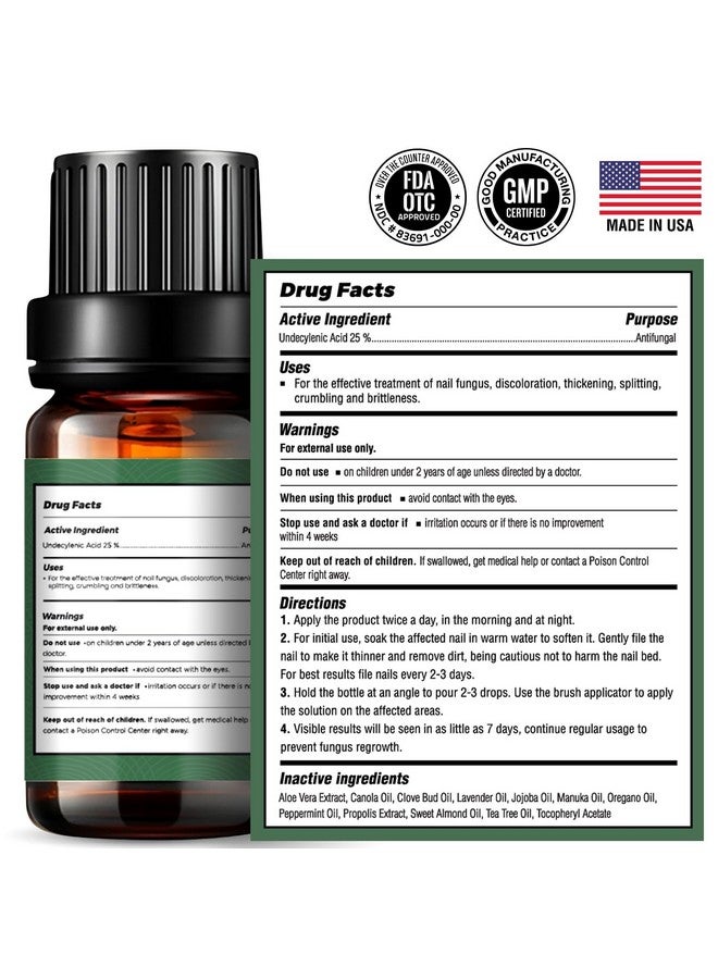 Foot Cure Toenail Renewal Solution Extra Strength Care for Toe Nail & Fingernails - Nail Repair Solution for broken, Discolored Nails - Renews Damaged Cracked Ingrown Toenail Made In USA 0.50 Fl Oz - 2 Pack - Image 2