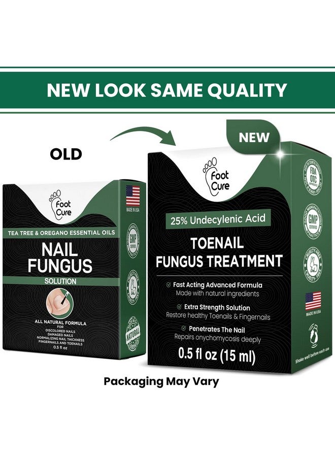 Foot Cure Toenail Renewal Solution Extra Strength Care for Toe Nail & Fingernails - Nail Repair Solution for broken, Discolored Nails - Renews Damaged Cracked Ingrown Toenail Made In USA 0.50 Fl Oz - 2 Pack - Image 3