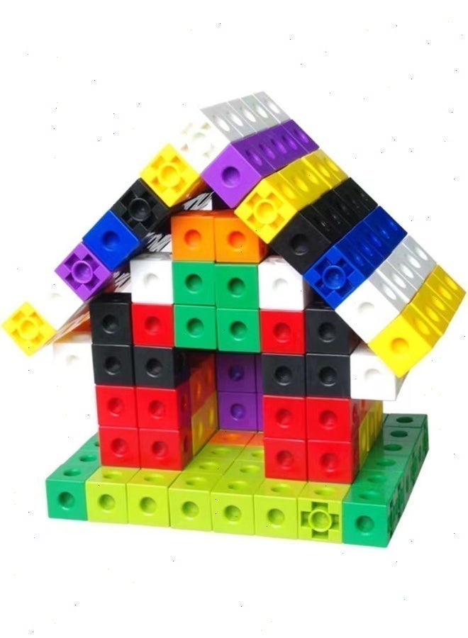 Yoawllty Snap Cubes Set of 100, Counting Sorting Blocks Toys, Linking Cubes, Kindergarten Learning Toy Gift for Kids Children - Image 5