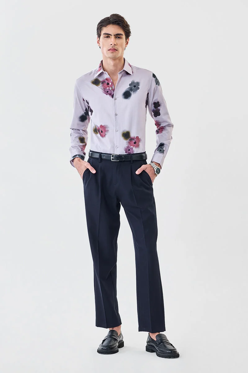 SNITCH Floral Slim Fit Luxe Shirt