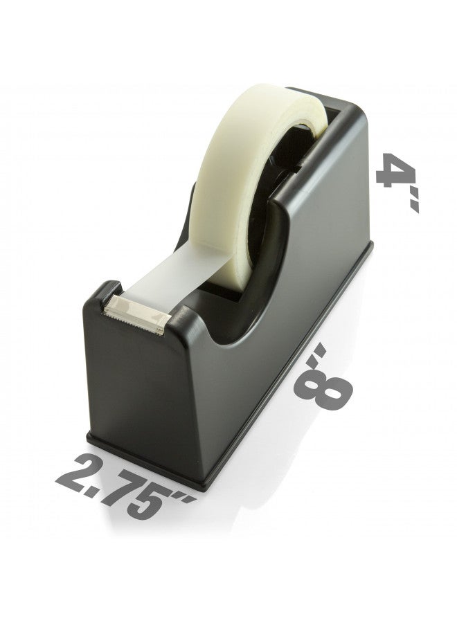 Officemate 2-in-1 Heavy Duty Tape Dispenser 1-Inch and 3-Inch Core, Black (96699) - Image 2