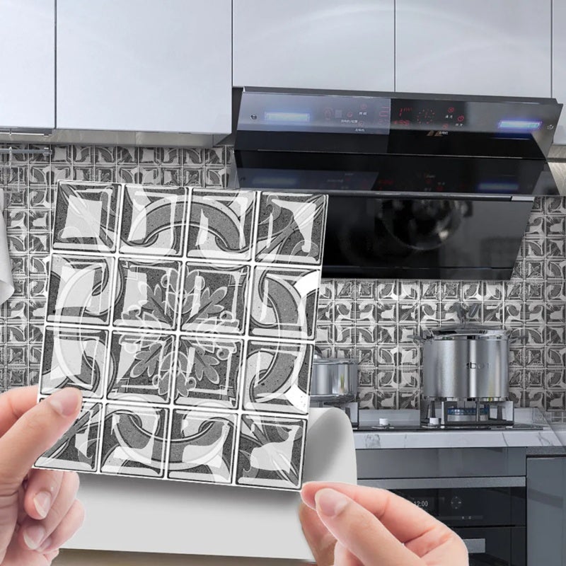 3D Mosaic Crystal Glass Tile Stickers, DIY Self - adhesive Wall and Floor Stickers - Image 2