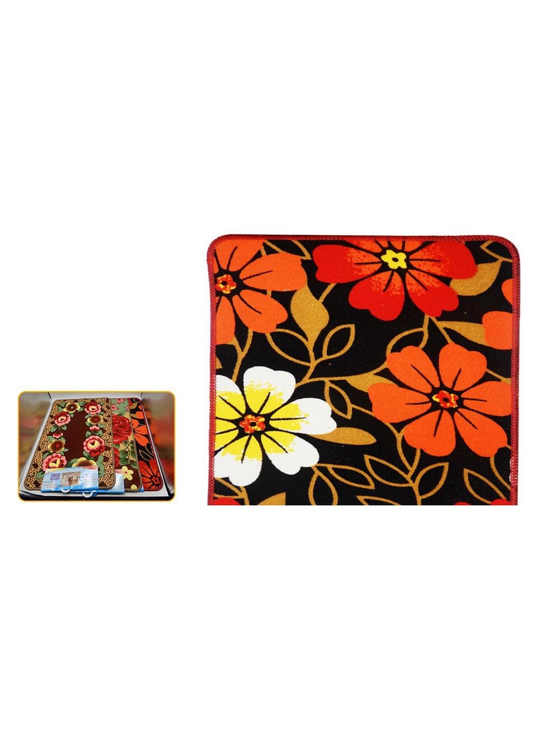 AL QADAH حصيرة باب مزخرفة بالأزهار 38x58 سم ترحب بالضيوف بأناقة - Image 2