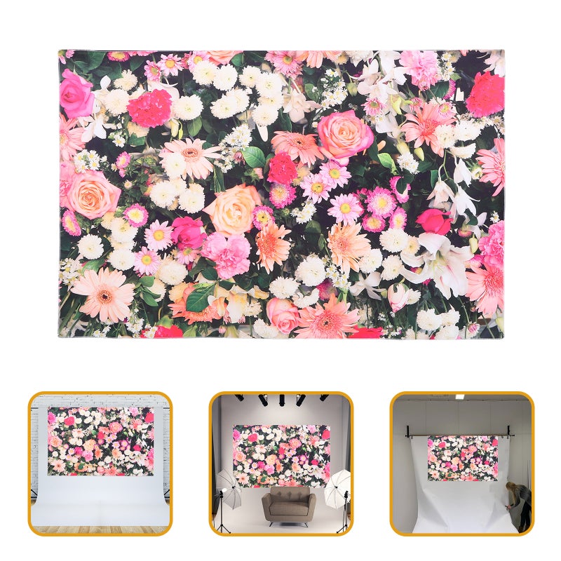 2pcs Household Hanging Cloth Flower Tapestry Wall Background Cloth Home Decoration - Image 3