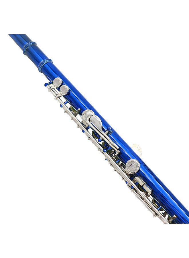 Generic Western Concert Flute Cupronickel Nicke Plated 16 Holes C Key Woodwind Instrument with Cleaning Cloth Stick Gloves Mini Screwdriver Padded Case  - Image 2