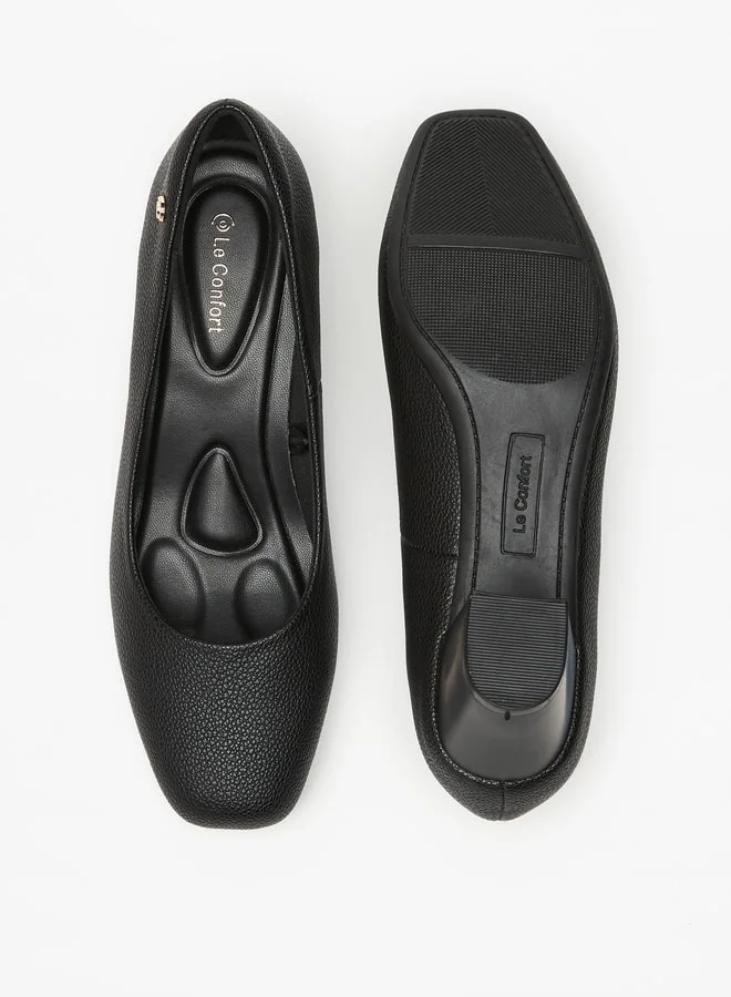 لو كونفورت Women's Textured Slip-On Pumps with Block Heels