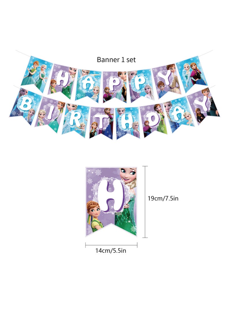 Birthday party decorations, including birthday banners, table centerpieces, cake decorations, cartoon themed latex balloons for kids fans birthday party supplies - Image 3