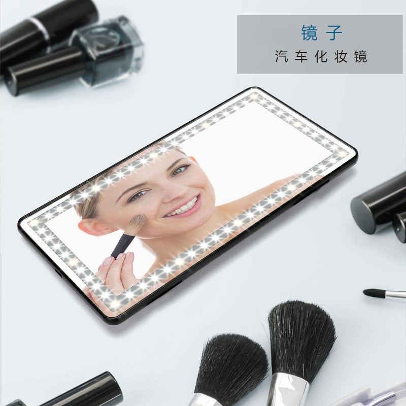 Car Makeup Mirror Car Sun Visor Mirror Led Touch Light Car Co-Pilot Visor High-Definition Makeup Mirror - Image 4
