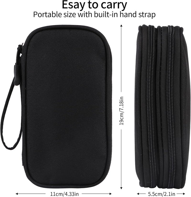 Niwlix Gadget Cable Travel Organizer Pouch Storage Case for USB Cables, Earphones, Power Bank, Chargers, Hard Disk & Other Travel Accessories Travel Organiser Pouch - Black - Image 4