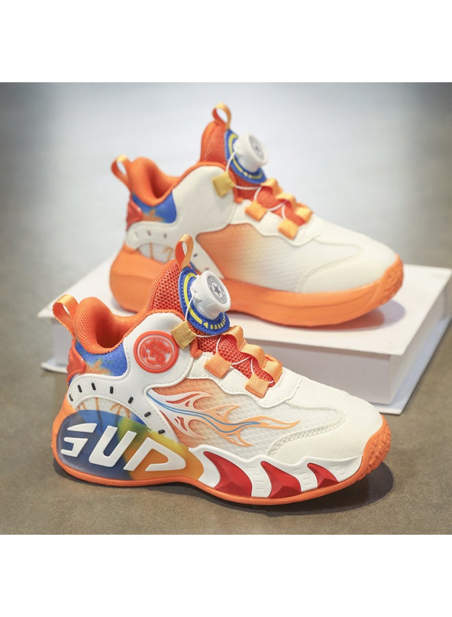 Children's Shoes For Girls  Spring And Autumn New Kidsren's Running Basketball Shoes For Older Kidsren Spring Soft-soled Sports Shoes For Girls