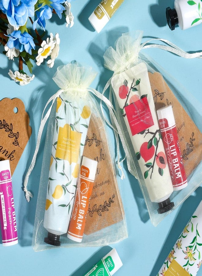 AZEN 60 Sets Bulk Gifts, Hand Cream and Lip Balm Bulk Set with Organza Bag Thank You Card, Baby Shower Wedding Gift for Guests, Bridal Wedding Favors for Guests, Mothers Day Gifts Stocking Stuffers - Image 3