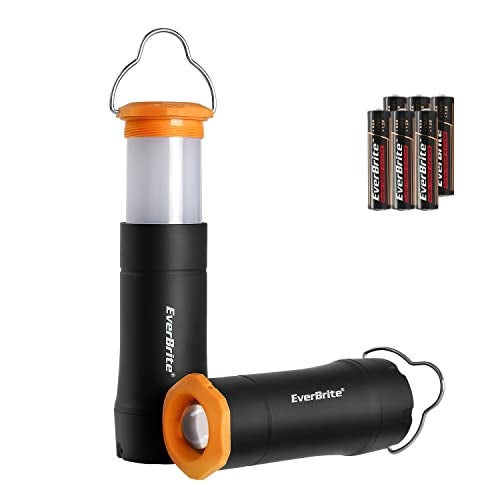 EverBrite 2-in-1 Mini Lanterns and Flashlights with 3 Modes, 2 Pack Portable Outdoor LED Zoomable Torches, Camping Essentials for Hurricane, Hiking, Night Walking, Emergency - Image 1