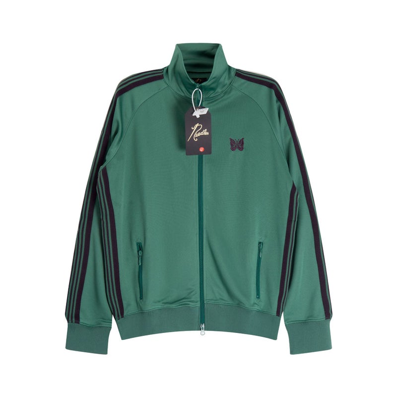 Needles Creates Embroidered Butterfly Zipper Sports Side Stripesd Jacket Casual Stand Collar Jacket For Men And Women - Image 3