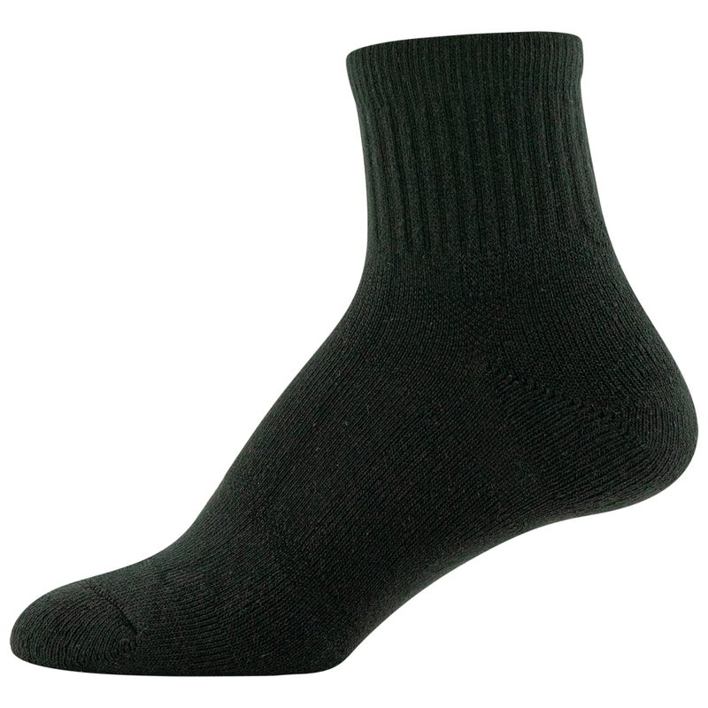 GOLDTOE Women's FIT TEC Cushion Quarter Socks, 6-Pairs, Black, Shoe Size: 6-9 - Image 3