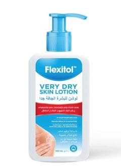 Flexitol Urea Body Lotion Hydrates Very Dry Cracked and Itchy Skin with Vitamin E Eczema Psoriasis 500ml 