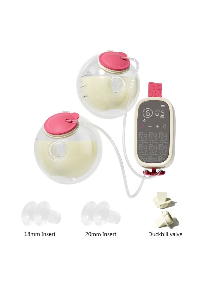 Phanpy E-Rosy S2 Hands-Free Double Electric Breast Pump, 3 Modes & 8 Levels, Anti-Backflow, 18/20 mm Inserts, 180 ml capacity - Image 2
