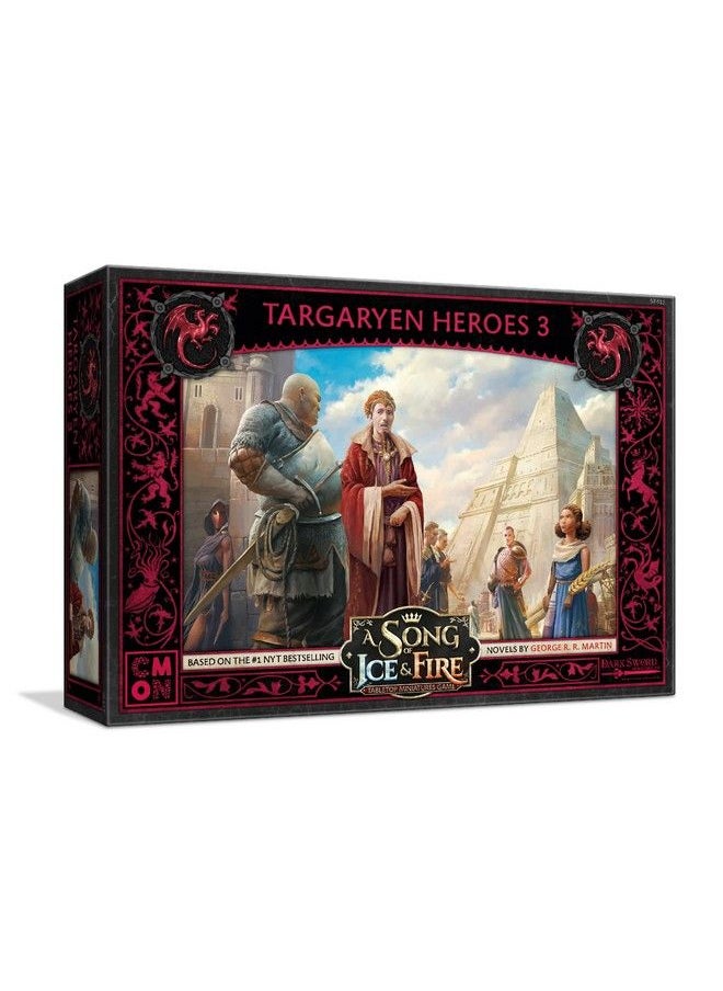 A Song Of Ice And Fire Tabletop Miniatures Game Targaryen Heroes Iii Box Set ; Strategy Game For Teens And Adults ; Ages 14+ ; 2+ Players ; Average Playtime 4560 Minutes ; Multicolor (Sif615)