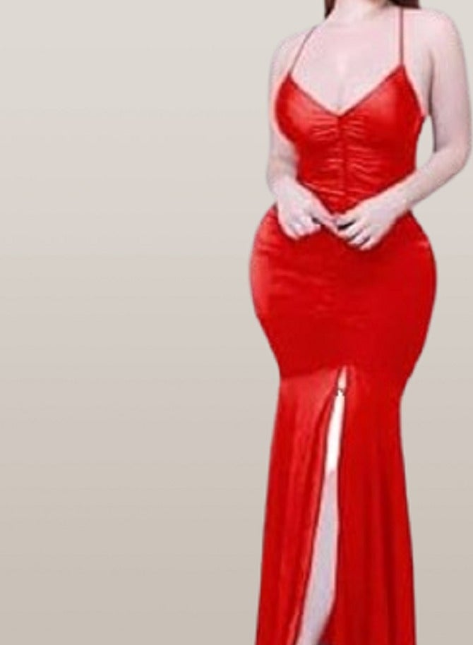 MANIKAN Women's maxi dress-plunge neck  - Image 2