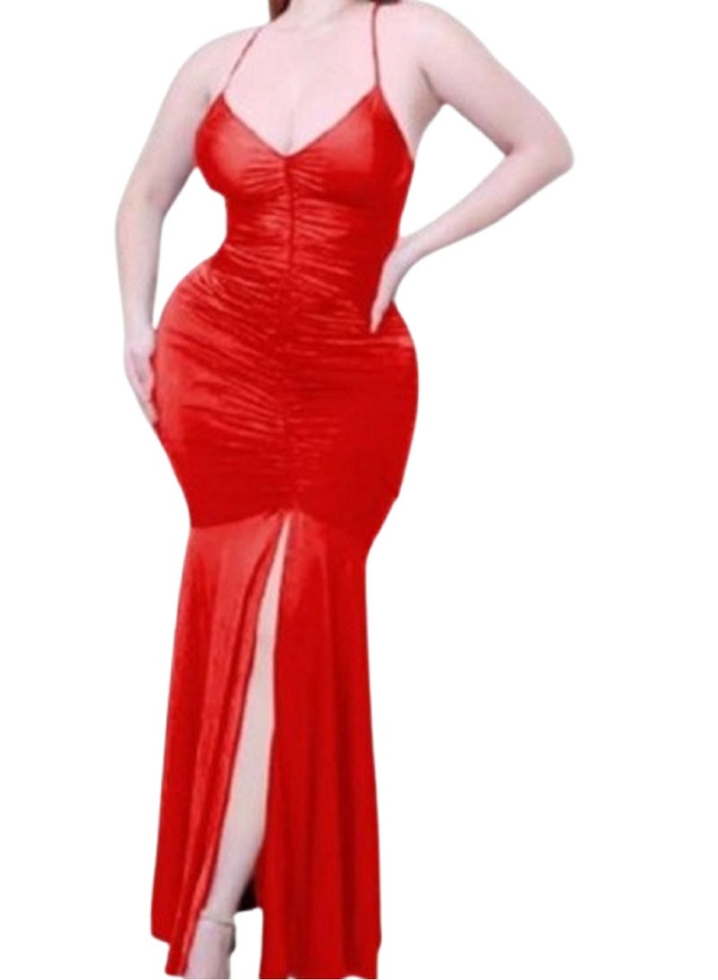 MANIKAN Women's maxi dress-plunge neck  - Image 1