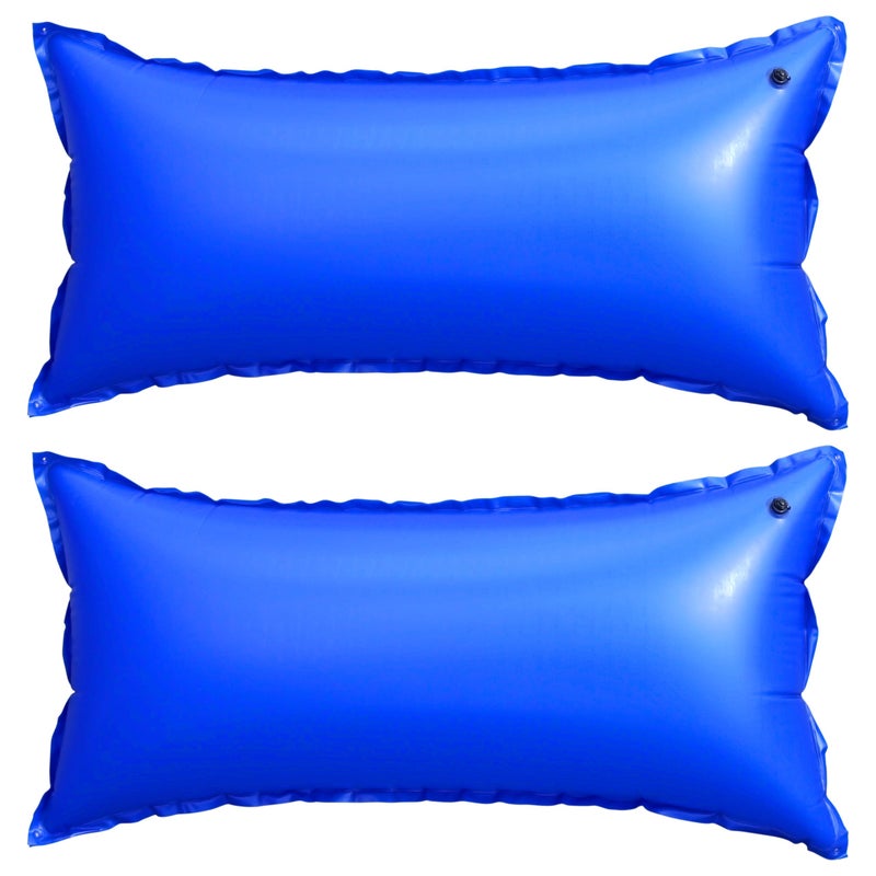 Robelle 4 ft. x 8 ft. 2-Pack Premium Pool Pillow for Winterizing Above Ground Pools, Premium Double Seams, .42 MM Thick Vinyl, Easier-to-Use Boston Valve, 4 Reinforced Grommets, 50 ft. Rope - Image 1