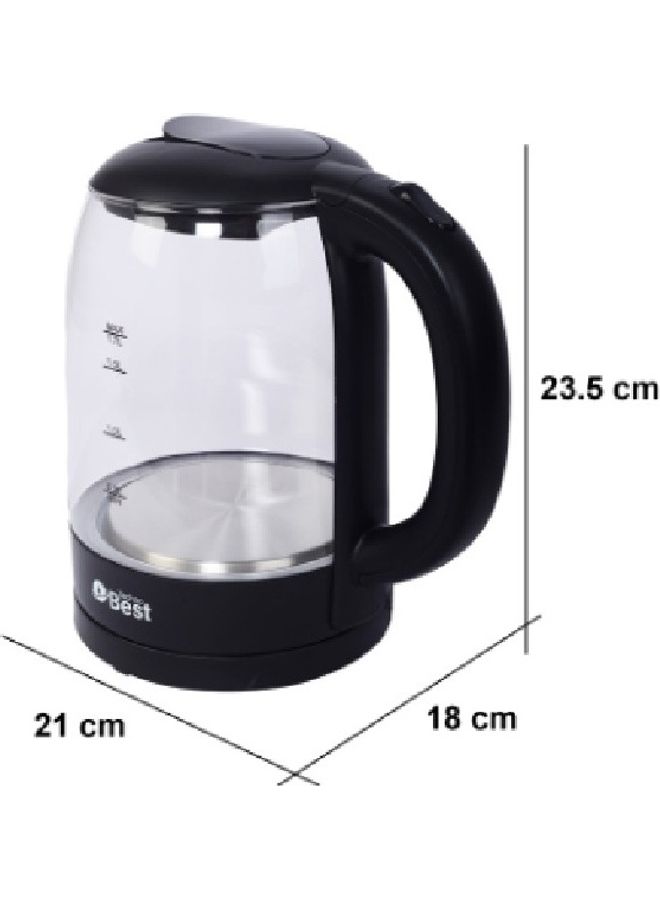 تكنو بيست غلاية من الزجاج 1.7 L 2200 W BGK-001 أسود - Image 2