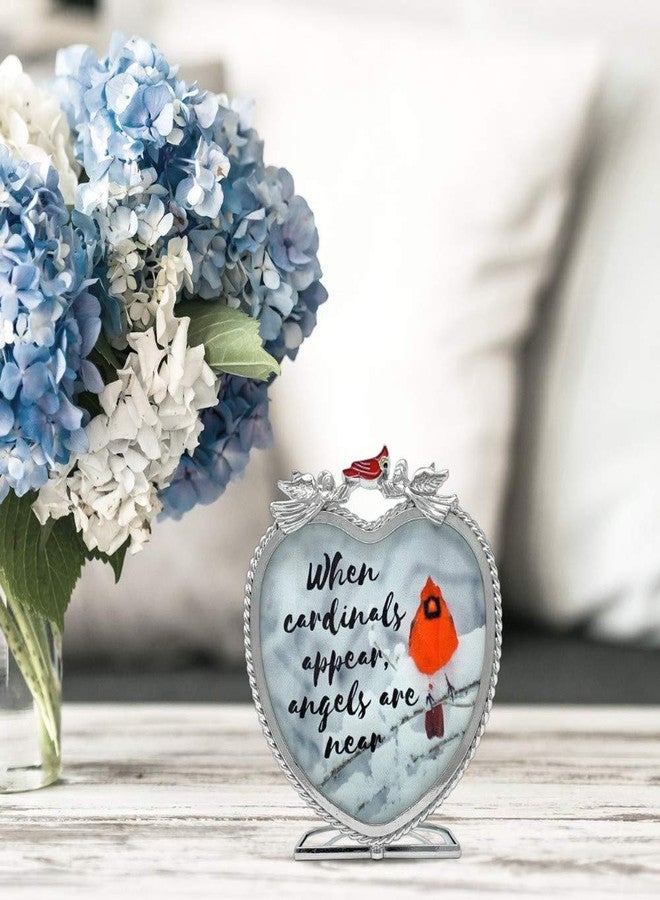 BANBERRY DESIGNS Cardinal Decor - Memorial Candle Holder - When Cardinals Appear, Angels are Near - Cardinal in Snowy Winter Scene - Measures 4 3/4”H X 4 ”W X 2 1/2”D - Image 5
