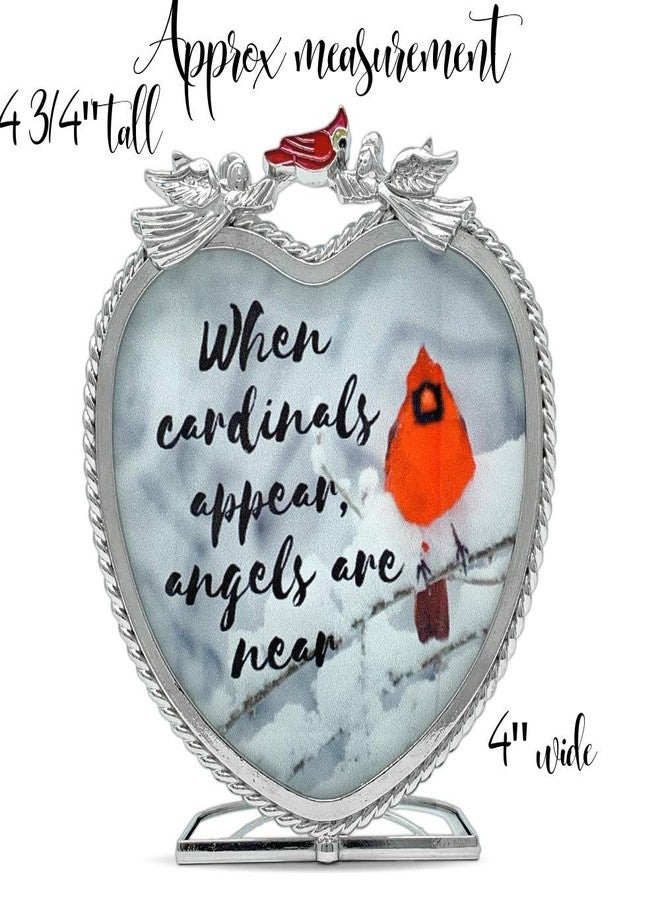 BANBERRY DESIGNS Cardinal Decor - Memorial Candle Holder - When Cardinals Appear, Angels are Near - Cardinal in Snowy Winter Scene - Measures 4 3/4”H X 4 ”W X 2 1/2”D - Image 4