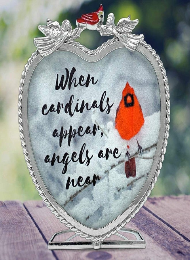 BANBERRY DESIGNS Cardinal Decor - Memorial Candle Holder - When Cardinals Appear, Angels are Near - Cardinal in Snowy Winter Scene - Measures 4 3/4”H X 4 ”W X 2 1/2”D - Image 2