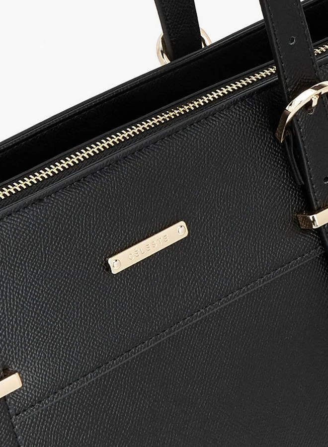 Celeste BLACK 4-Piece Tote Bag Set With Solid Design for Women | Best Price UAE