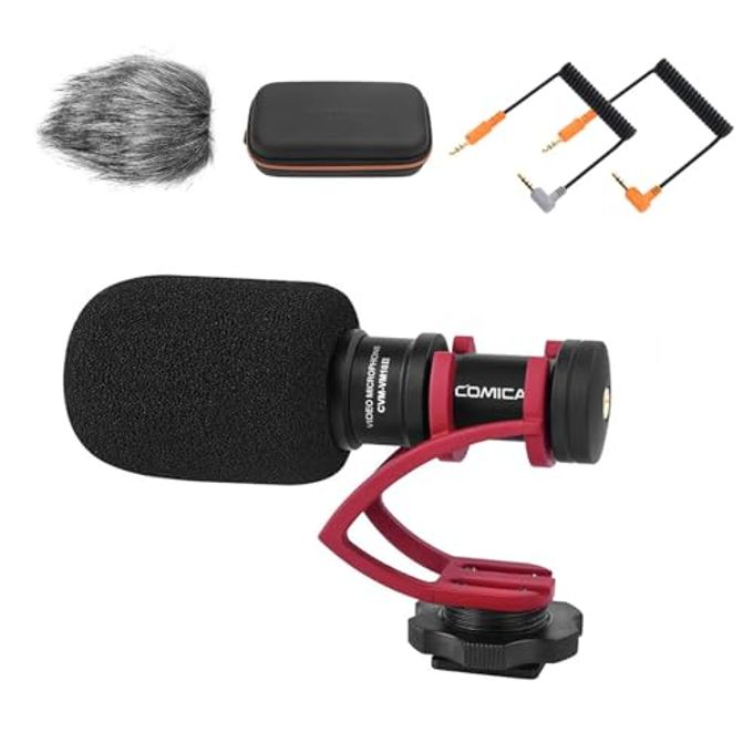 COMICA Camera Microphone, Cvm-Vm10Ii Directional Microphone Cardioid Shotgun Video Camcorder Microphone For Canon, Nikon, Fuji, Sony, Panasonic, Olympus Dslr Cameras, Smartphones (With Wind Muff) - Image 1