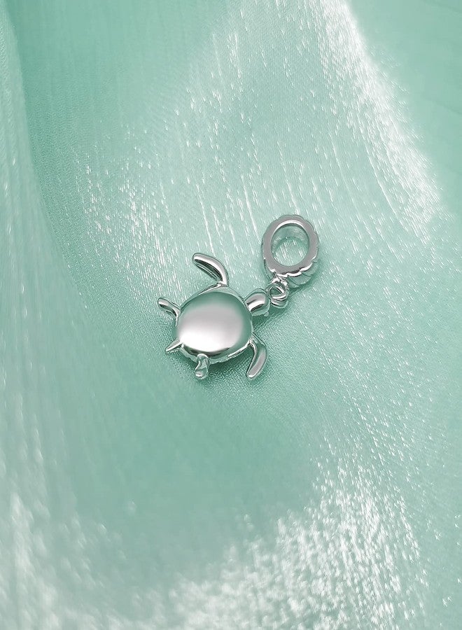 QeenseKc Bule Sea Turtle Dangle Charm Tortoise Mom Love Bead for Pandora Bracelet - Image 3